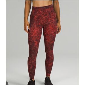 Lululemon Wunder Red Train Crop Leggings